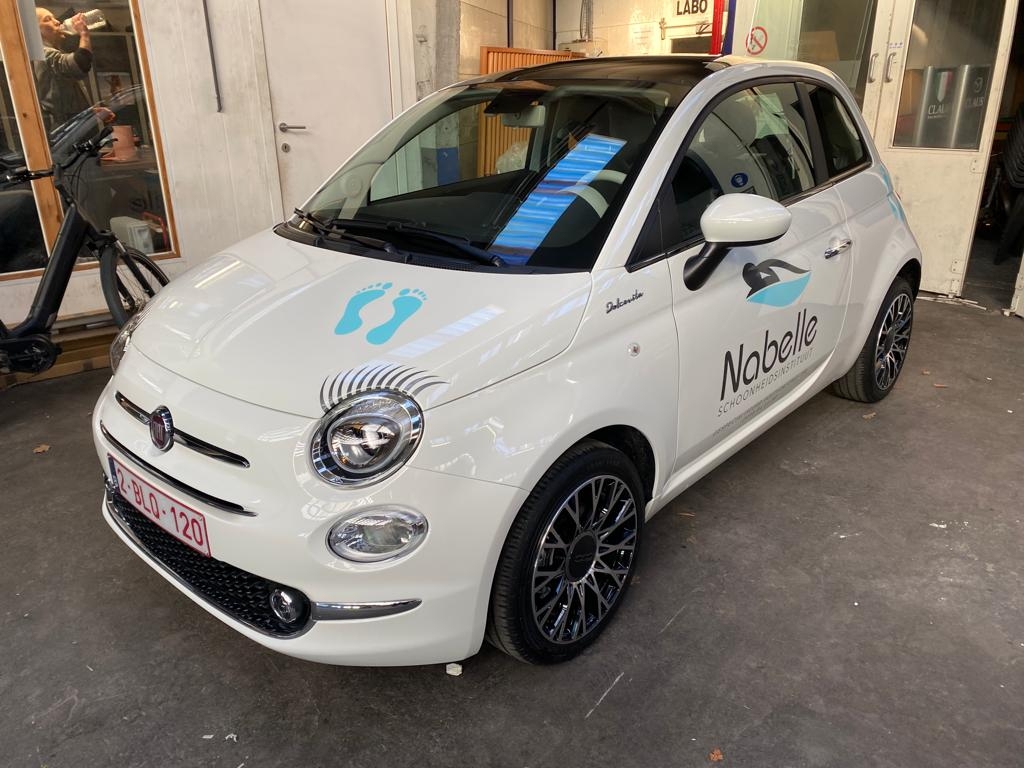 Belettering Fiat 500 Geluveld