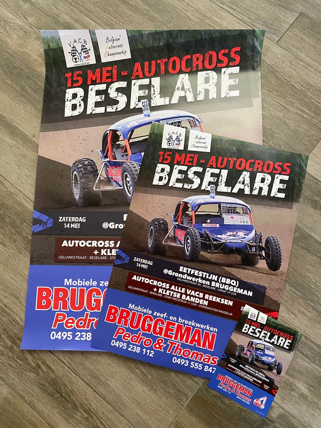Ontwerp en druk van affiches autocross Beselare Zonnebeke