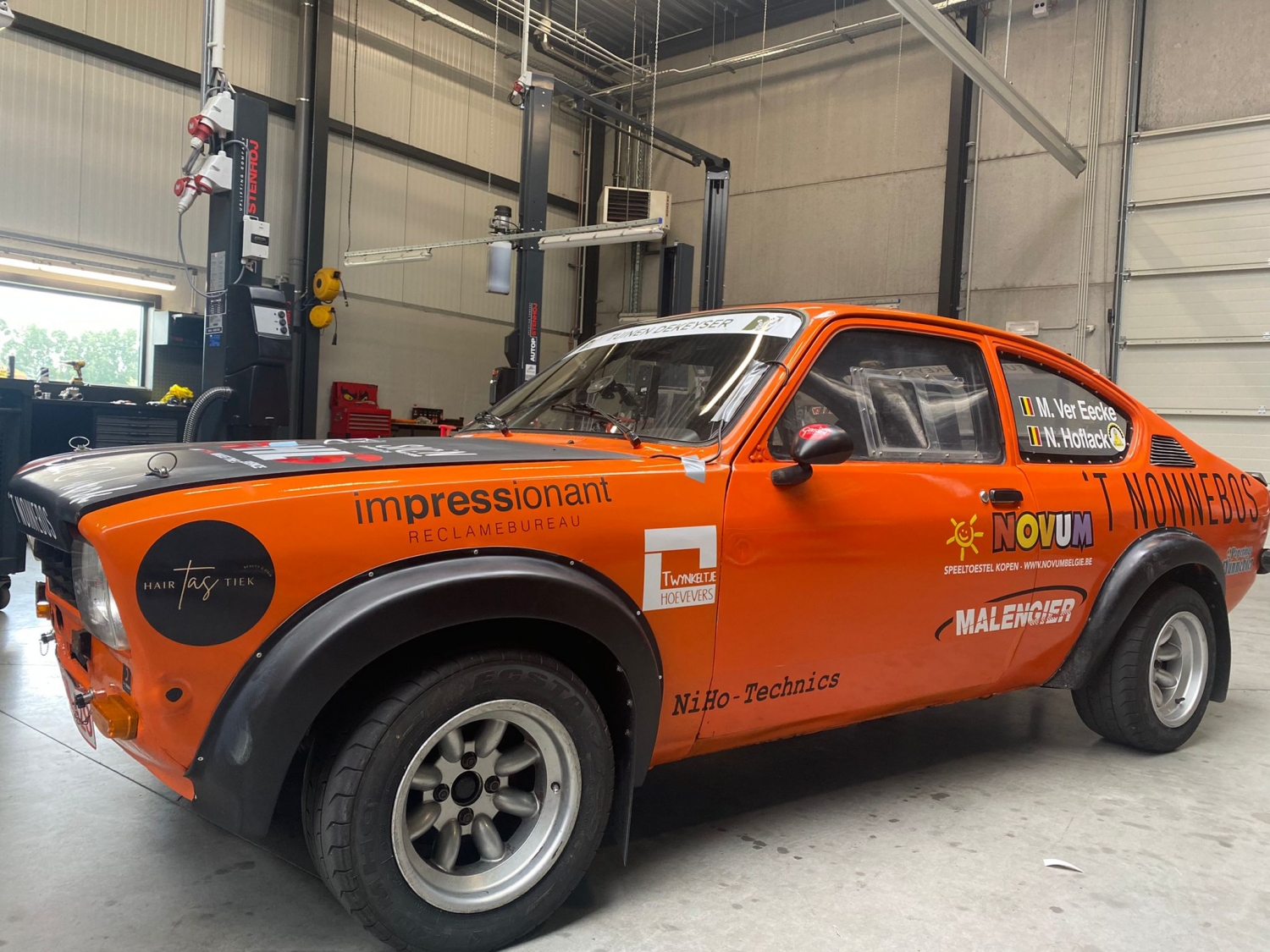 Belettering rallywagen Zonnebeke