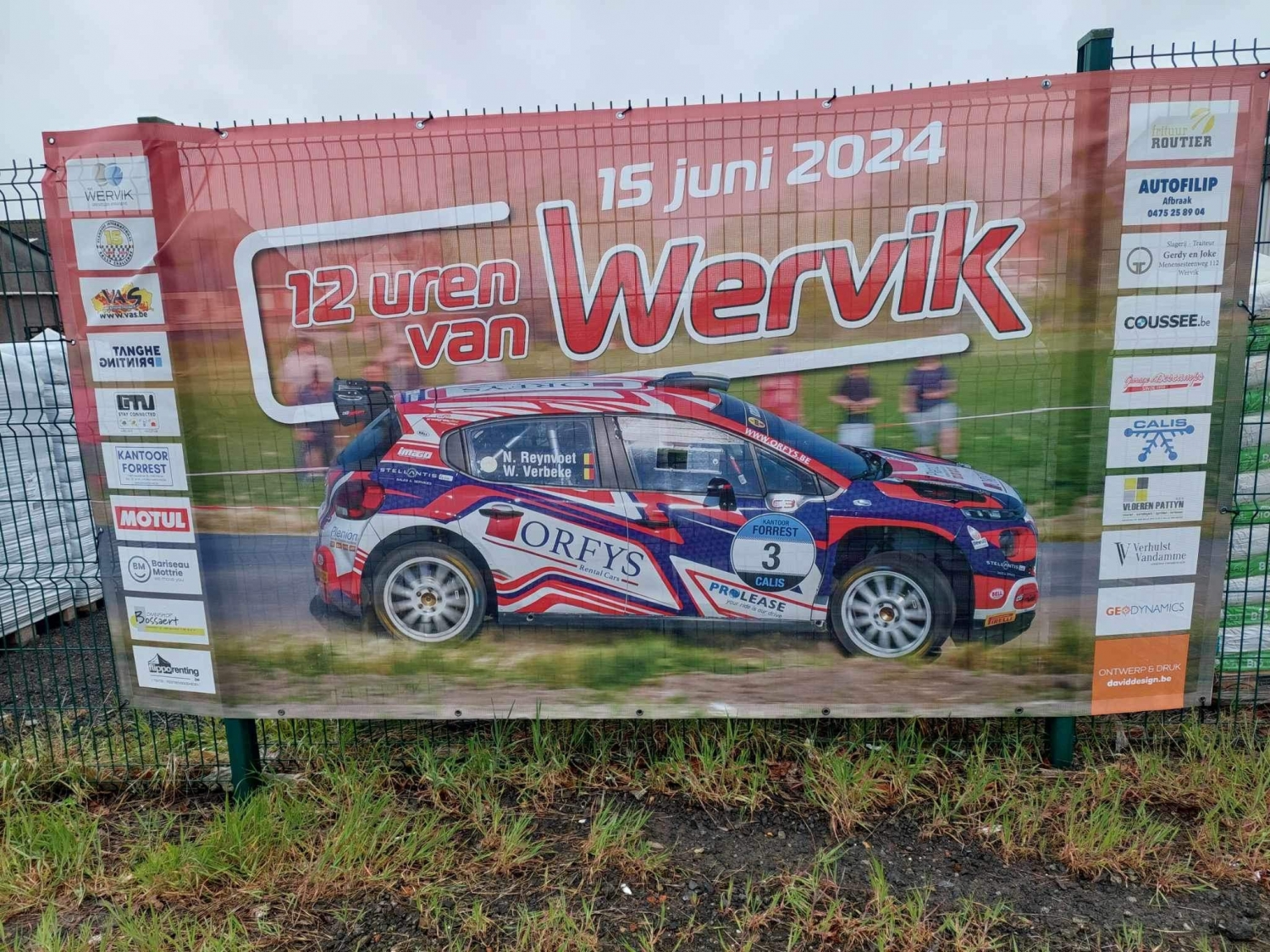 Spandoeken voor HERAS werfhekken Wervik